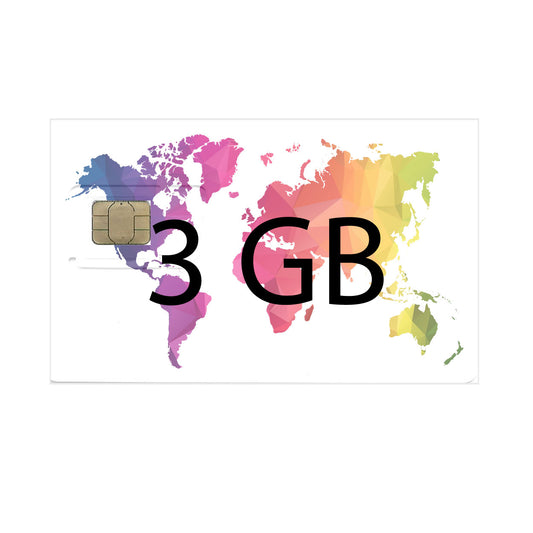 CINA - SIM Card fisica con 3 GB di dati 