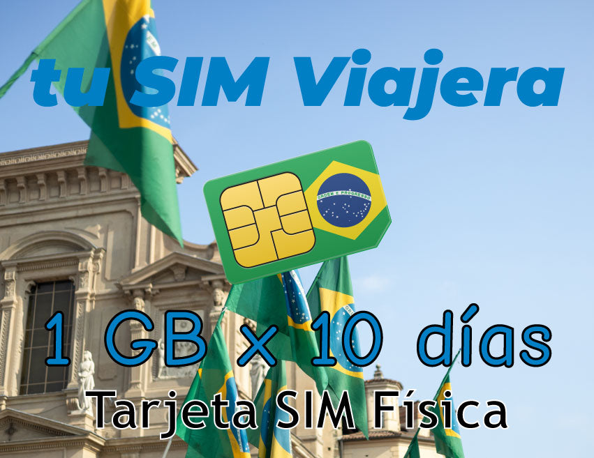 BRASILE - SIM Card fisica con 1 GB di dati 