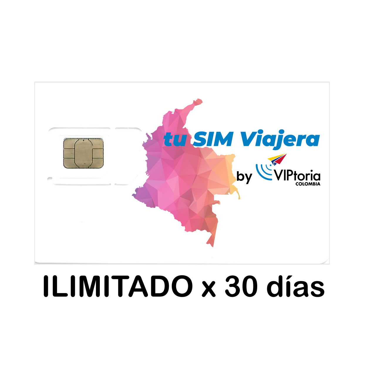 SIM Physique Locale COLOMBIE - Data / Appels / SMS illimités pendant 30 jours