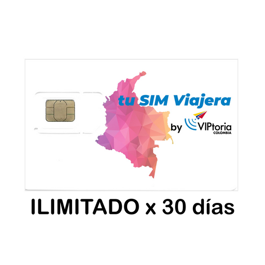 SIM Physique Locale COLOMBIE - Data / Appels / SMS illimités pendant 30 jours