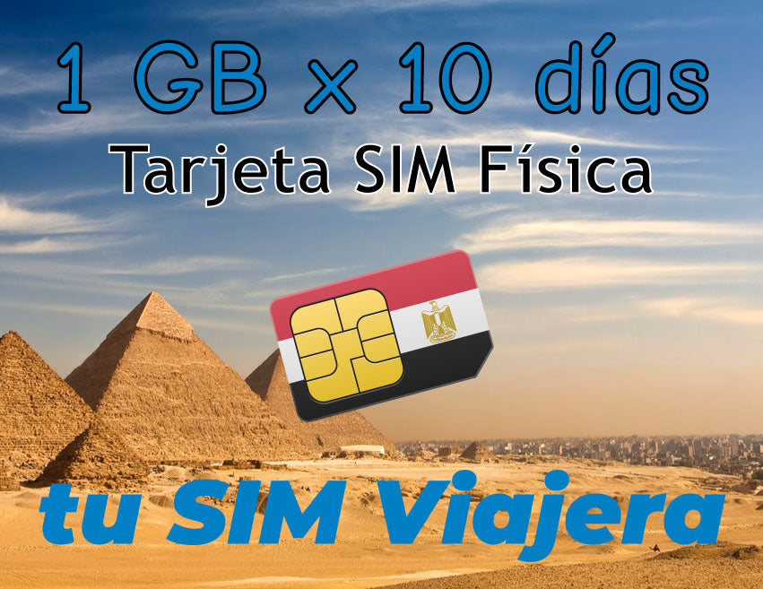 EGIPTO - Tarjeta SIM Física con 1 GB de Datos