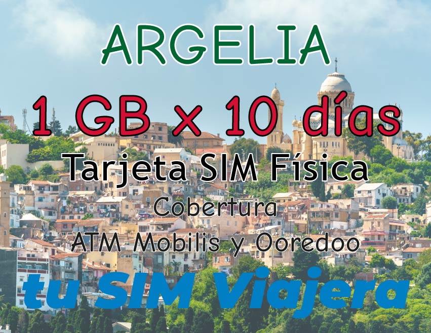 ALGERIA - SIM Card fisica con 1 GB di dati 