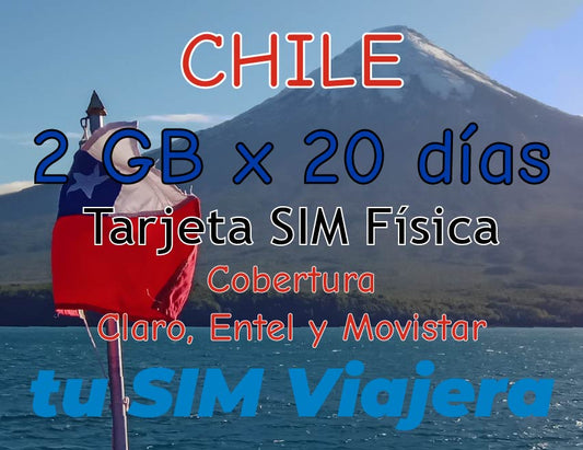 CILE - SIM Card fisica con 1 GB di dati 