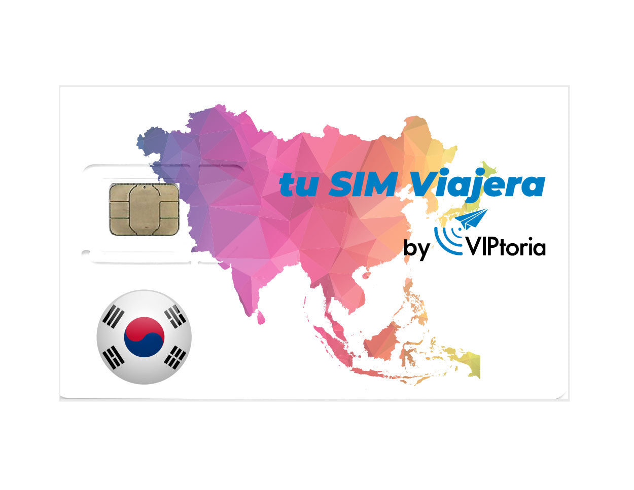 CORÉE DU SUD - Carte SIM physique avec 1 Go de données 