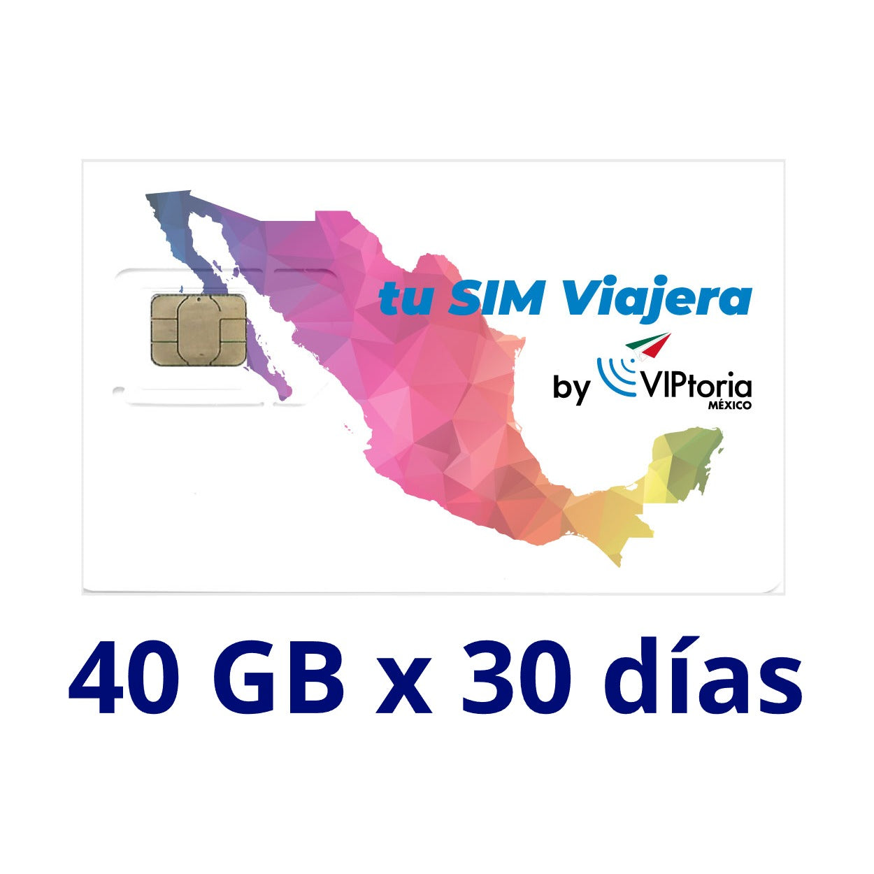 SIM Física Local MÉXICO - 40 GB / Llamadas / SMS x 30 días