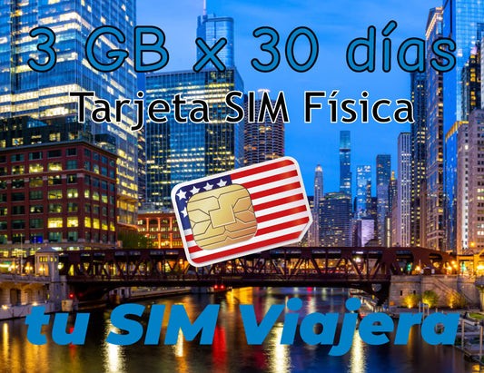 STATI UNITI - SIM Card fisica con 2 GB di Dati 